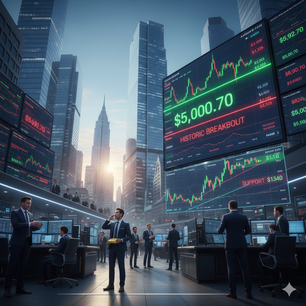 Asian Session Wrap: Gold Shatters $5,000 Barrier Amid Historic Surge