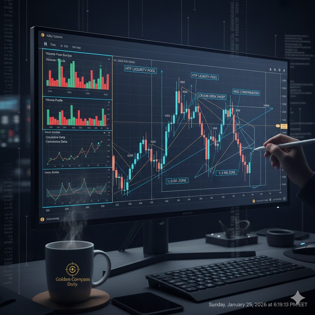 Institutional Investment Blueprint for Gold - Technical Analysis with Liquidity Pools and RR Zones