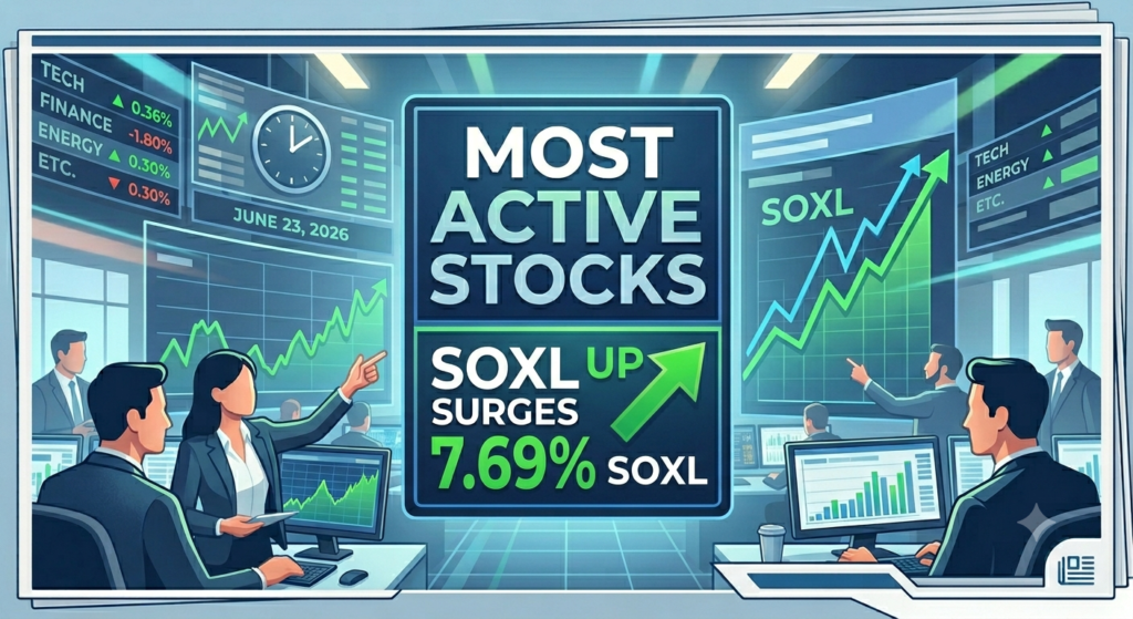Most Active Stocks Today: SOXL Up 7.69%