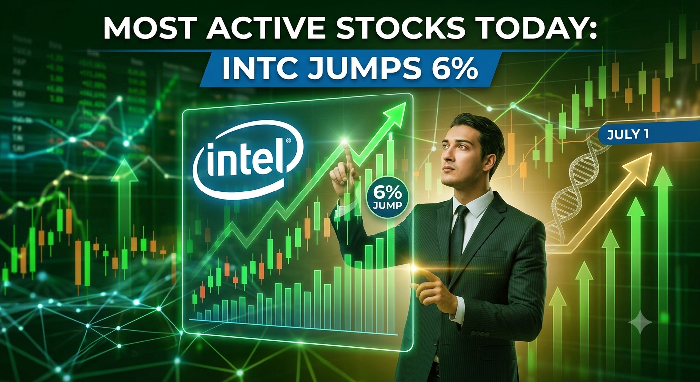Most Active Stocks Today: INTC Jumps 6% — July 1