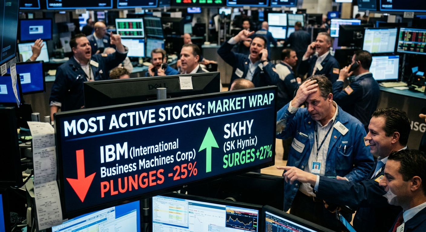 Most Active Stocks: IBM Plunges 25%, SKHY Surges 27% — Market Wrap