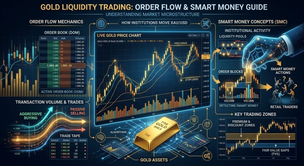 Gold Liquidity Trading: Order Flow & Smart Money Guide